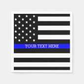 Thin Blue Line - American Flag Specialized Custom Servetten (Voorkant)