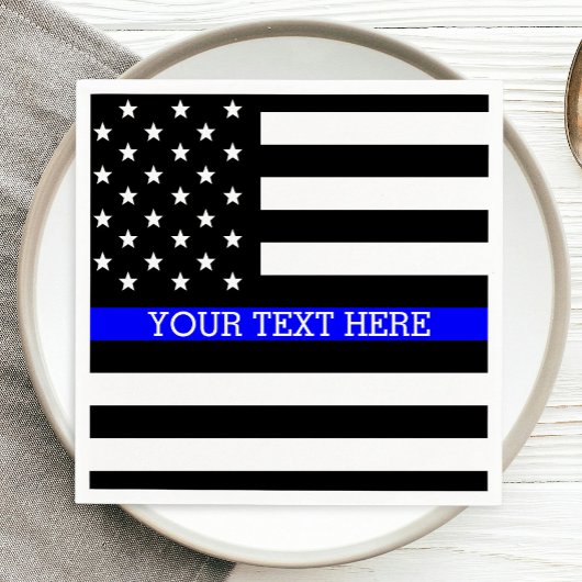 Thin Blue Line - American Flag Specialized Custom Servetten