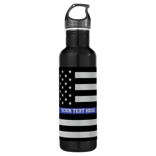 Thin Blue Line - American Flag Specialized Custom Waterfles (Voorkant)
