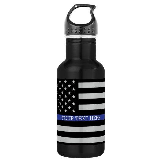 Thin Blue Line - American Flag Specialized Custom Waterfles (Voorkant)