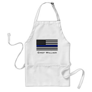 Thin Blue Line American Flag Standaard Schort
