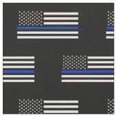 Thin Blue Line American Flag Stof (Close Up)