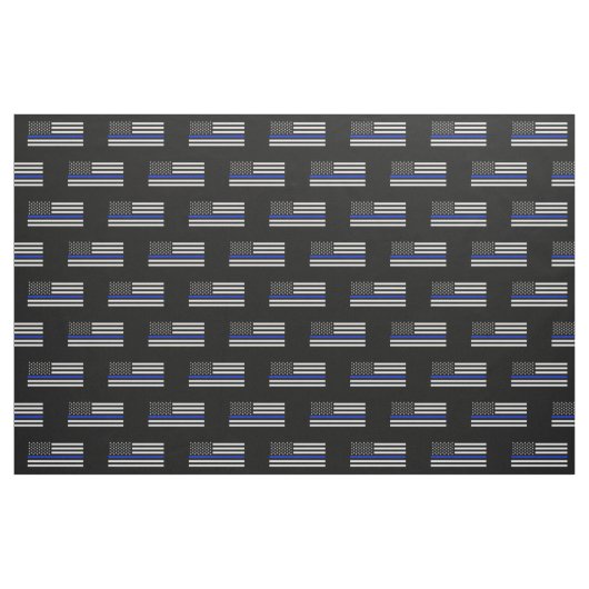 Thin Blue Line American Flag Stof (Fat Quarter)
