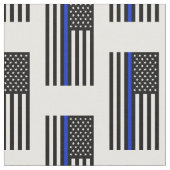 Thin Blue Line American Flag Stof (Close Up)