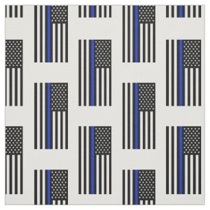 Thin Blue Line American Flag Stof
