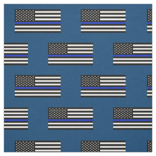 Thin Blue Line American Flag Stof