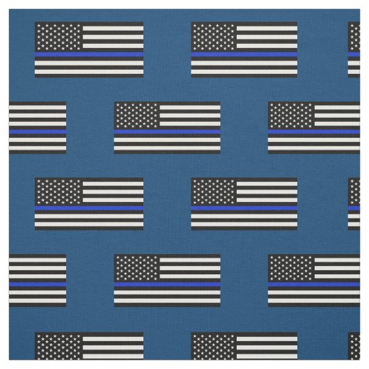 Thin Blue Line American Flag Stof (Swatch)