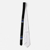 Thin Blue Line American Flag Stropdas (Achterkant)
