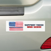 Thin Blue Line American Flag Support Police Bumpersticker (Op auto)