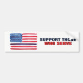 Thin Blue Line American Flag Support Police Bumpersticker (Voorkant)