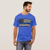 Thin Blue Line American Flag T-shirt (Voorkant volledig)