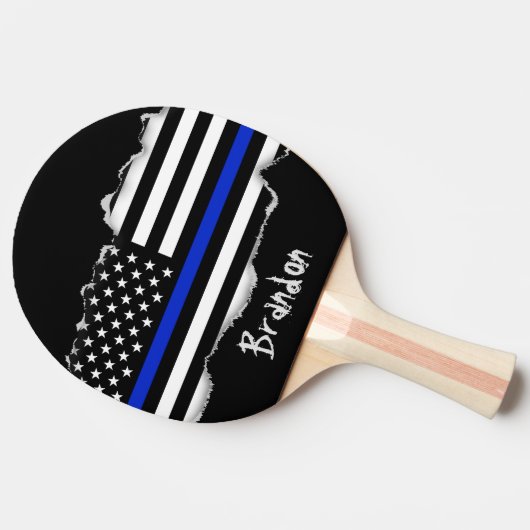 Thin Blue Line American Flag Tafeltennisbatje (Zijkant)