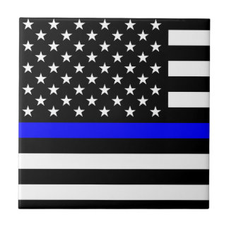 Thin Blue Line American Flag Tegeltje