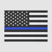 Thin Blue Line American Flag Tissuepapier (Voorkant)
