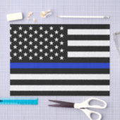 Thin Blue Line American Flag Tissuepapier (Craft)