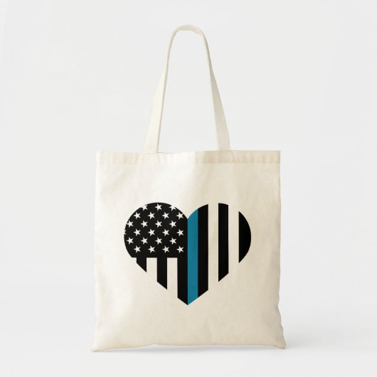 Thin Blue Line American Flag Tote Bag (Voorkant)