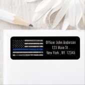 Thin Blue Line - American Flag USA Blue - Police Etiket (Insitu)