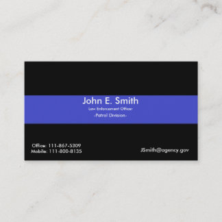 Thin Blue Line/American Flag Visitekaartje