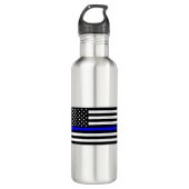 - Thin Blue Line - American Flag Waterfles (Voorkant)