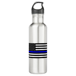 - Thin Blue Line - American Flag Waterfles