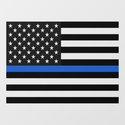 Thin Blue Line American Flag Window Cling Raamsticker (Vel)