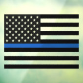 Thin Blue Line American Flag Window Cling Raamsticker (Vel 3)