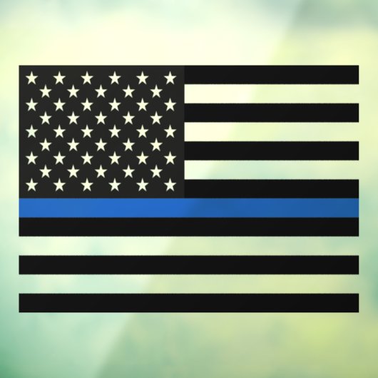 Thin Blue Line American Flag Window Cling Raamsticker (Vel 3)