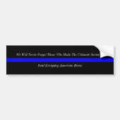 Thin Blue Line American Heros Bumpersticker (Voorkant)
