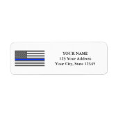 Thin Blue Line American vlag wetshandhaving Etiket (Voorkant)
