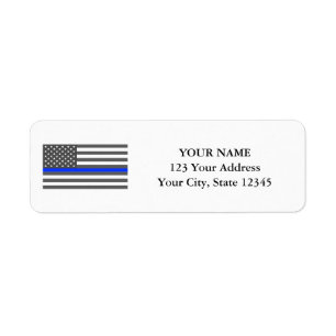 Thin Blue Line American vlag wetshandhaving Etiket