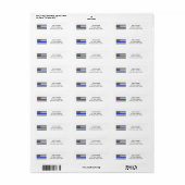 Thin Blue Line American vlag wetshandhaving Etiket (Full Sheet)