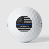 Thin Blue Line - Amerikaanse Amerikaanse Vlaggenpo Golfballen (Voorkant)
