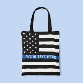 Thin Blue Line - Amerikaanse Canvas tas