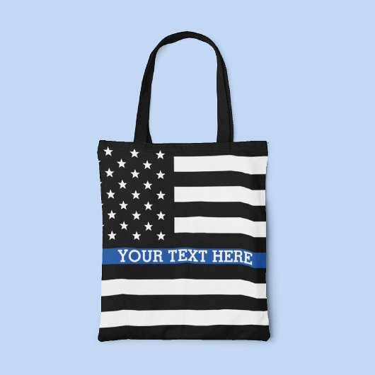 Thin Blue Line - Amerikaanse Canvas tas