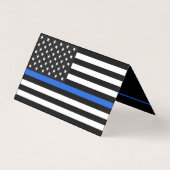 Thin Blue Line Amerikaanse vlag monument Kaart (Achterkant)