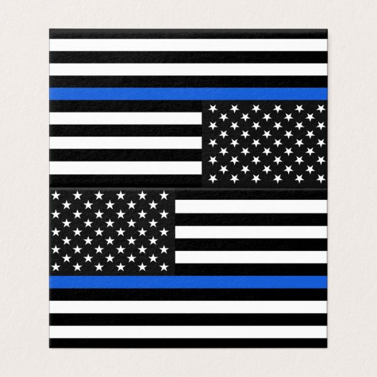 Thin Blue Line Amerikaanse vlag monument Kaart (Buitenkant ongevouwen)