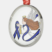 Thin Blue Line Angel Metalen Ornament (Links)