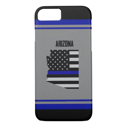 Thin Blue Line Arizona Case-Mate iPhone Case (Achterkant)