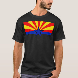 Thin Blue Line Arizona Police Arizona Flag AZ Poli T-shirt