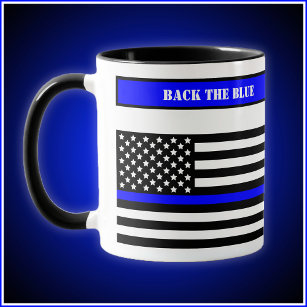 [Thin Blue Line] Back the Blue Law Enforcement SVG Mok