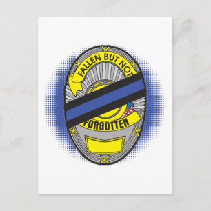 Thin Blue Line Badge Briefkaart