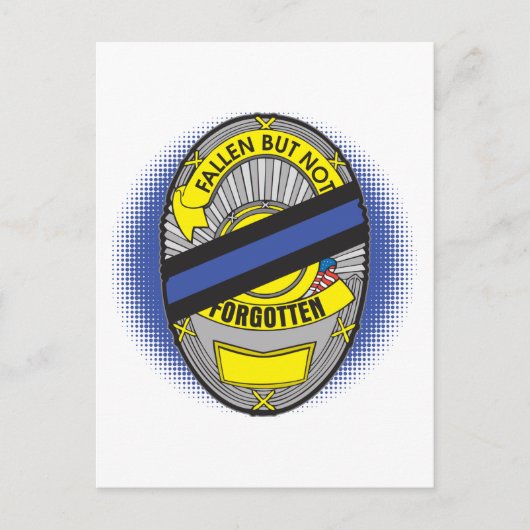 Thin Blue Line Badge Briefkaart (Voorkant)