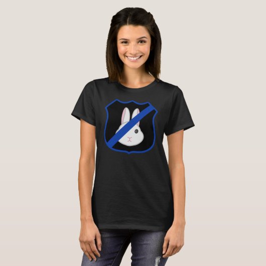 Thin Blue Line Badge Bunny T-shirt (Voorkant volledig)