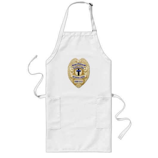 Thin Blue Line - Badge en Cross Lang Schort (Voorkant)