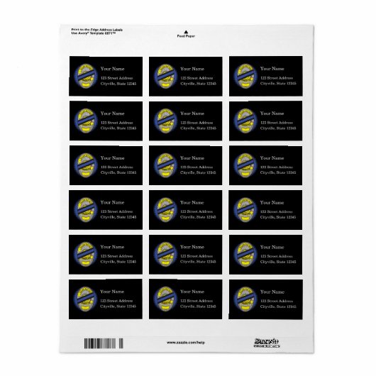 Thin Blue Line Badge Etiket (Full Sheet)