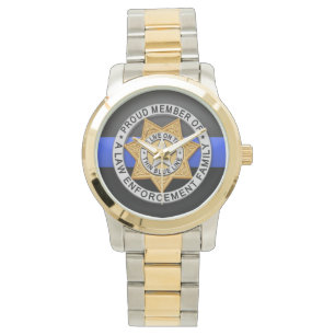 Thin Blue Line Badge Horloge