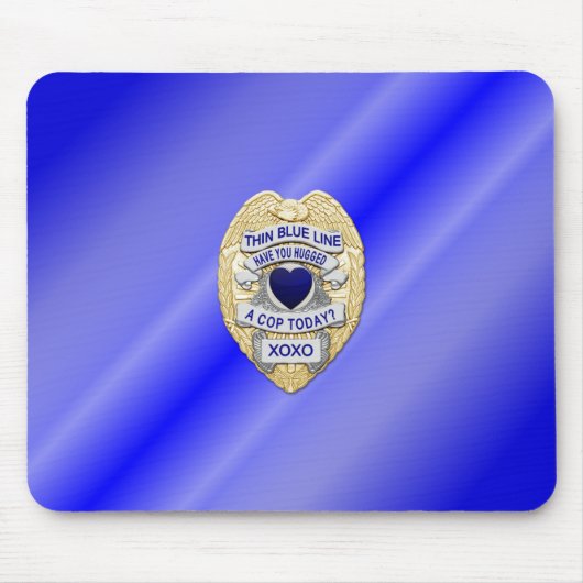 Thin Blue Line Badge Muismat (Voorkant)