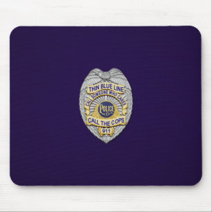 Thin Blue Line Badge Muismat