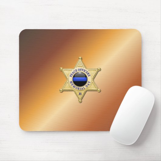 Thin Blue Line Badge Muismat (Met muis)