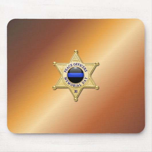 Thin Blue Line Badge Muismat (Voorkant)